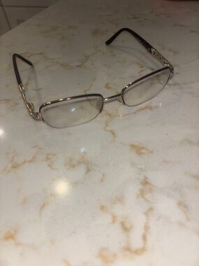 SOPHIA LOREN BEAU RIVAGE Eyeglasses Frame Half Rimless Brown/Gold